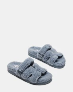 MAYVEN FAUX SHEARLING BLUE - SM REBOOTED -Steve Madden Shop 30989085868165