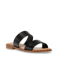 IVARA BLACK LEATHER - SM REBOOTED -Steve Madden Shop STEVEMADDEN SANDALS IVARA BLACK LEATHER