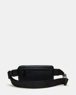 PLEATED BAGUETTE BELT BAG BLACK -Steve Madden Shop STEVEMADDEN ACCESSORIES SMP38516 BLACK 02