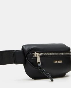 PLEATED BAGUETTE BELT BAG BLACK -Steve Madden Shop STEVEMADDEN ACCESSORIES SMP38516 BLACK 05