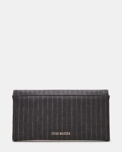 JULIANA BAG GRAY PINSTRIPE -Steve Madden Shop STEVEMADDEN BAGS BJULIANA GREY PINSTRIPE 02