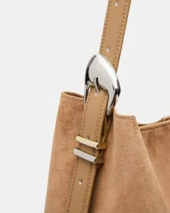 DENISE BAG TAN -Steve Madden Shop STEVEMADDEN HANDBAGS BDENISE TAN SUEDE 04