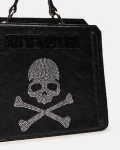 EVELYN SKULL BAG BLACK -Steve Madden Shop STEVEMADDEN HANDBAGS BEVELYNW BLACK 03