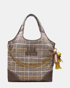 GRUNGY BAG PLAID BROWN MULTI