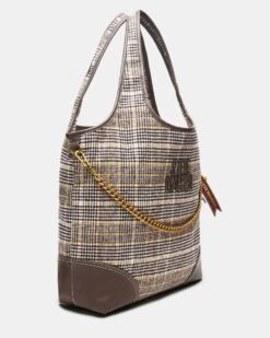 GRUNGY BAG PLAID BROWN MULTI 11 GRUNGY BAG PLAID BROWN MULTI -Steve Madden Shop STEVEMADDEN HANDBAGS BGRUNGYP BROWN MULTI 02 1
