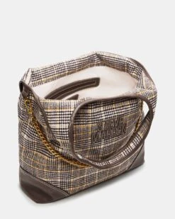 GRUNGY BAG PLAID BROWN MULTI 12 GRUNGY BAG PLAID BROWN MULTI -Steve Madden Shop STEVEMADDEN HANDBAGS BGRUNGYP BROWN MULTI 04 1