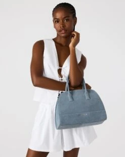 HADLEE BAG BABY BLUE SUEDE -Steve Madden Shop STEVEMADDEN HANDBAGS BHADLEE BABY BLUE SUEDE 2084