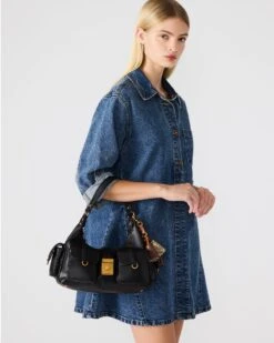 ISSAC BAG BLACK -Steve Madden Shop STEVEMADDEN HANDBAGS BISSAC BLACK 12020