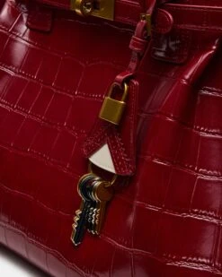 KACEY BAG RED -Steve Madden Shop STEVEMADDEN HANDBAGS BKACEY RED CROCO 04