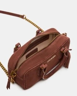 MERIT BAG CHESTNUT SUEDE -Steve Madden Shop STEVEMADDEN HANDBAGS BMERIT CHESTNUT SUEDE 05