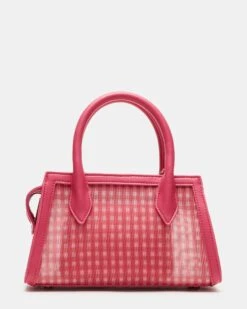 PEACHY BAG RED GINGHAM -Steve Madden Shop STEVEMADDEN HANDBAGS BPEACHY RED GINGHAM 02