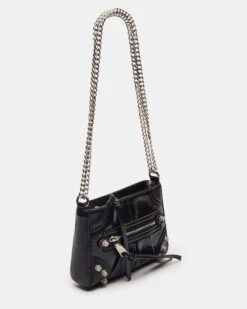 SKY BAG BLACK/SILVER -Steve Madden Shop STEVEMADDEN HANDBAGS BSKY BLACK 02