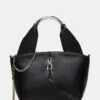 VIV BAG BLACK/SILVER -Steve Madden Shop STEVEMADDEN HANDBAGS BVIV BLACK SILVER