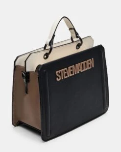 EVELYN BAG BLACK/MULTI -Steve Madden Shop STEVEMADDEN HANDBAGS DT626660 BLACK MULTI 03