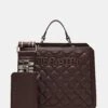 EVELYN BAG CHOCOLATE QUILTED 10 EVELYN BAG CHOCOLATE QUILTED -Steve Madden Shop STEVEMADDEN HANDBAGS DT626680 CHOCOLATE