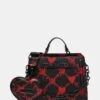 EVELYN BAG DRIPPY HEARTS BLACK/RED 18 EVELYN BAG DRIPPY HEARTS BLACK/RED -Steve Madden Shop STEVEMADDEN HANDBAGS DT626725 BLACK RED 01