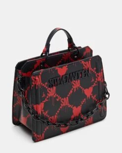 EVELYN BAG DRIPPY HEARTS BLACK/RED -Steve Madden Shop STEVEMADDEN HANDBAGS DT626725 BLACK RED 03