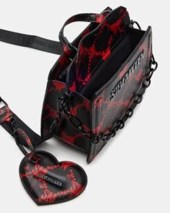 EVELYN BAG DRIPPY HEARTS BLACK/RED -Steve Madden Shop STEVEMADDEN HANDBAGS DT626725 BLACK RED 05