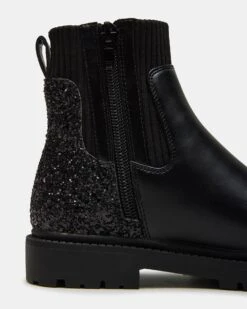 KIDS' LILYANA BLACK GLITTER -Steve Madden Shop STEVEMADDEN KIDS JLILYANA BLACK GLITTER 04