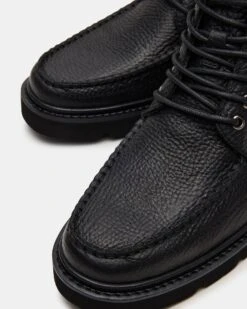 DAEL BLACK LEATHER 7 DAEL BLACK LEATHER -Steve Madden Shop STEVEMADDEN MENS DAEL BLACK LEATHER 05