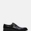 HARAN BLACK LEATHER 10 HARAN BLACK LEATHER -Steve Madden Shop STEVEMADDEN MENS HARAN BLACK LEATHER
