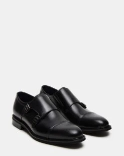 HARAN BLACK LEATHER 9 HARAN BLACK LEATHER -Steve Madden Shop STEVEMADDEN MENS HARAN BLACK LEATHER 01