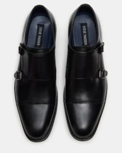 HARAN BLACK LEATHER 11 HARAN BLACK LEATHER -Steve Madden Shop STEVEMADDEN MENS HARAN BLACK LEATHER 04