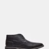 HARKEN BLACK LEATHER -Steve Madden Shop STEVEMADDEN MENS HARKEN BLACK LEATHER