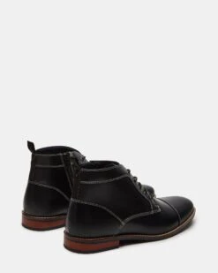 KREW BLACK LEATHER 10 KREW BLACK LEATHER -Steve Madden Shop STEVEMADDEN MENS KREW BLACK LEATHER 02