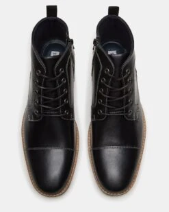 KREW BLACK LEATHER 9 KREW BLACK LEATHER -Steve Madden Shop STEVEMADDEN MENS KREW BLACK LEATHER 03
