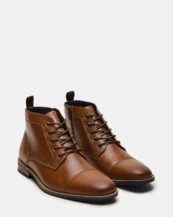 KREW COGNAC LEATHER -Steve Madden Shop STEVEMADDEN MENS KREW COGNAC LEATHER 01