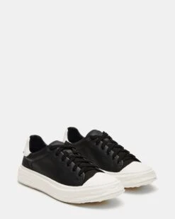 Steve Madden Shop -Steve Madden Shop STEVEMADDEN MENS MACRAE BLACK LEATHER 01