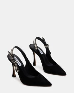 BRI BLACK SUEDE -Steve Madden Shop STEVEMADDEN SHOES BRI BLACK SATIN 02