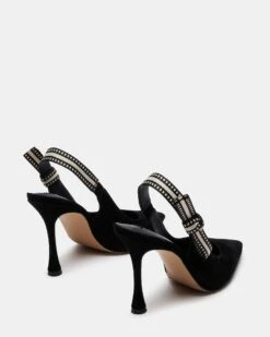 BRI BLACK SUEDE -Steve Madden Shop STEVEMADDEN SHOES BRI BLACK SATIN 03