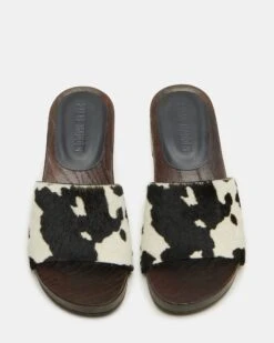CENTO BLACK COW PRINT -Steve Madden Shop STEVEMADDEN SHOES CENTO C BLACK WHITE 04