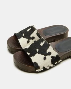CENTO BLACK COW PRINT -Steve Madden Shop STEVEMADDEN SHOES CENTO C BLACK WHITE 05