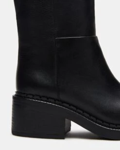 DAVOS BLACK LEATHER -Steve Madden Shop STEVEMADDEN SHOES DAVOS BLACK LEATHER 04