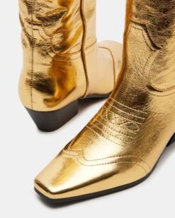 DOLLIE GOLD LEATHER -Steve Madden Shop STEVEMADDEN SHOES DOLLIE GOLD LEATHER 05