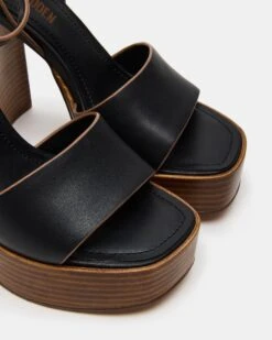 FLORIA BLACK LEATHER -Steve Madden Shop STEVEMADDEN SHOES FLORIA BLACK LEATHER 04