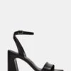LARAH BLACK LEATHER -Steve Madden Shop STEVEMADDEN SHOES LARAH BLACK LEATHER 01