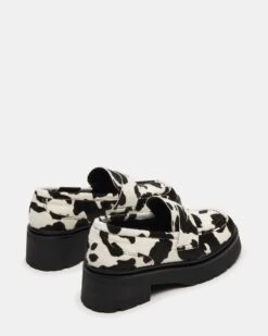 LAYKEN BLACK COW PRINT -Steve Madden Shop STEVEMADDEN SHOES LAYKEN H BLACK WHITE 03