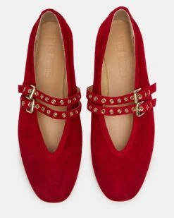 LYDIA RED SUEDE -Steve Madden Shop STEVEMADDEN SHOES LYDIA RED SUEDE 03