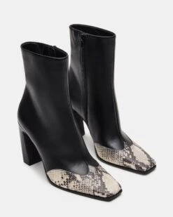 LYLE BLACK LEATHER WITH SNAKE 7 LYLE BLACK LEATHER WITH SNAKE -Steve Madden Shop STEVEMADDEN SHOES LYLE BLACK SNAKE 02 fa33162e d0e2 4266 8123 593439c24ea7