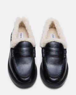 MADISON FAUX FUR BLACK LEATHER -Steve Madden Shop STEVEMADDEN SHOES MADISON F BLACK LEATHER 04