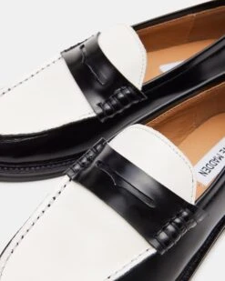 MADISON BLACK/WHITE LEATHER -Steve Madden Shop STEVEMADDEN SHOES MADISON BLACK WHITE 05 188f64ee 3df6 4501 a6c9 740d56c9e108