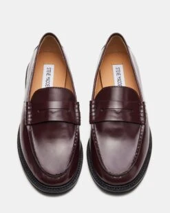 MADISON BURGUNDY BOX LEATHER -Steve Madden Shop STEVEMADDEN SHOES MADISON BURGUNDY 04