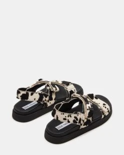 MONA BLACK COW PRINT -Steve Madden Shop STEVEMADDEN SHOES MONA C BLACK WHITE 03