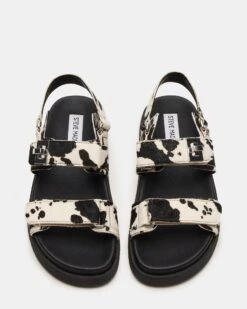 MONA BLACK COW PRINT -Steve Madden Shop STEVEMADDEN SHOES MONA C BLACK WHITE 04