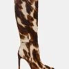 NITRO BROWN COW PRINT WIDE CALF -Steve Madden Shop STEVEMADDEN SHOES NITRO C W BROWN MULTI 01