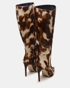 NITRO BROWN COW PRINT WIDE CALF -Steve Madden Shop STEVEMADDEN SHOES NITRO C W BROWN MULTI 03